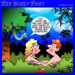 Adam and Eve cartoon