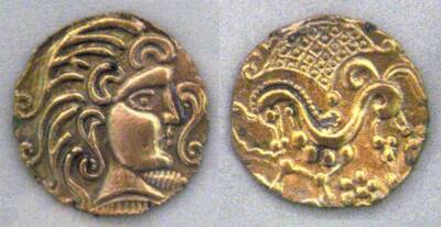 Gold coins of the Gaul Parisii