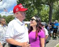 Laura Loomer Seductively Leans into Trump as Suspicions & Trousers Rise!