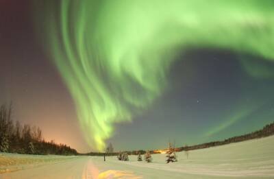 Moon Beam Alaskan aurora borealis